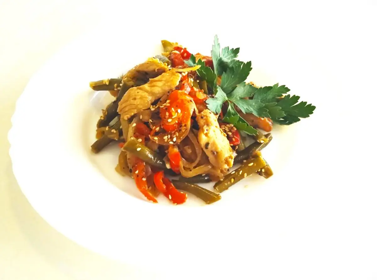 Курица в соусе Терияки с овощами 5 порций