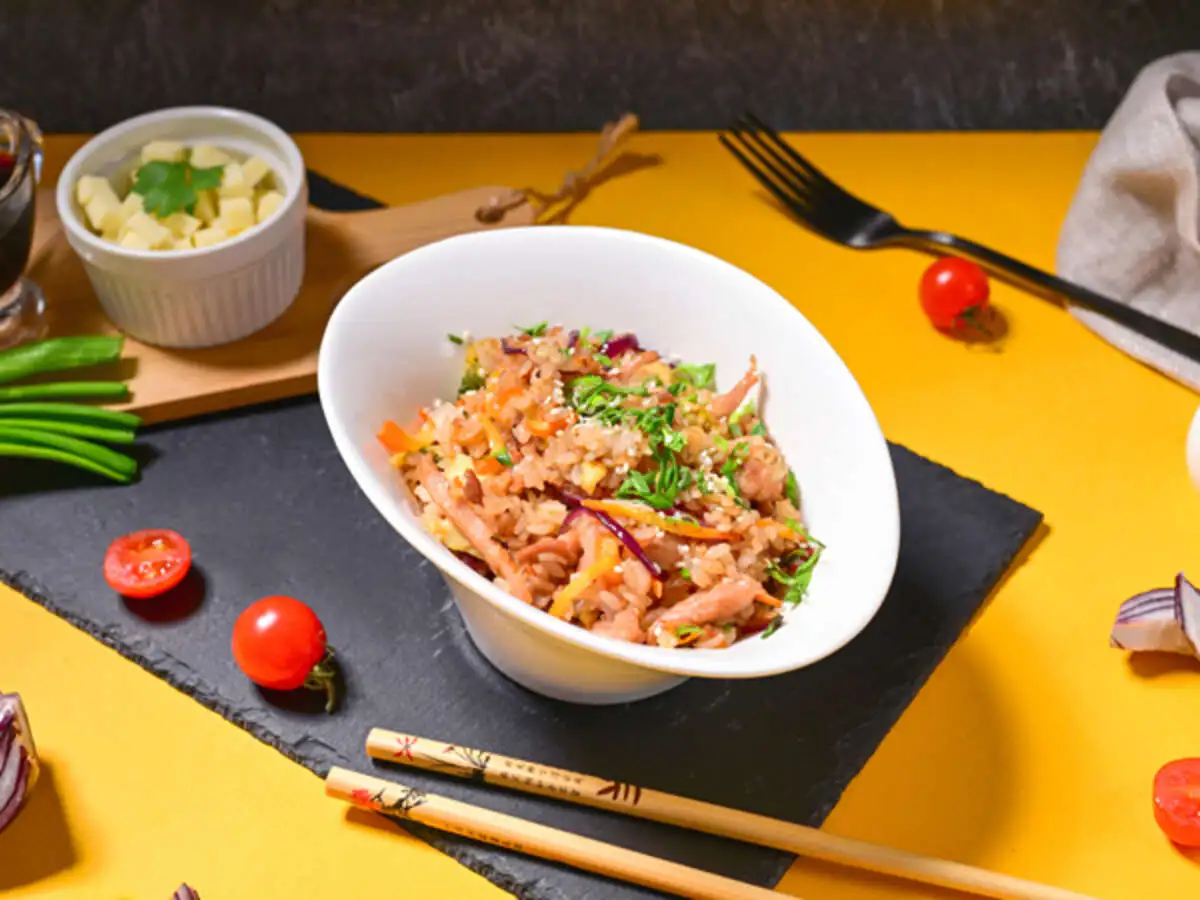 Тяхан с курицей