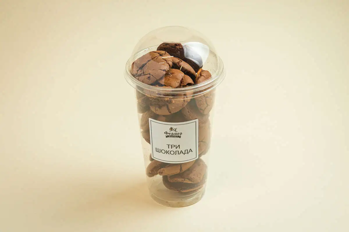 Печенье три шоколада в стакане 140г/шт