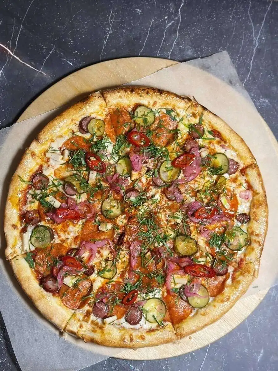  Пицца охотничья домашняя