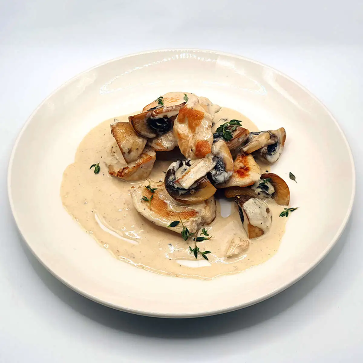 Куриная грудка с грибам