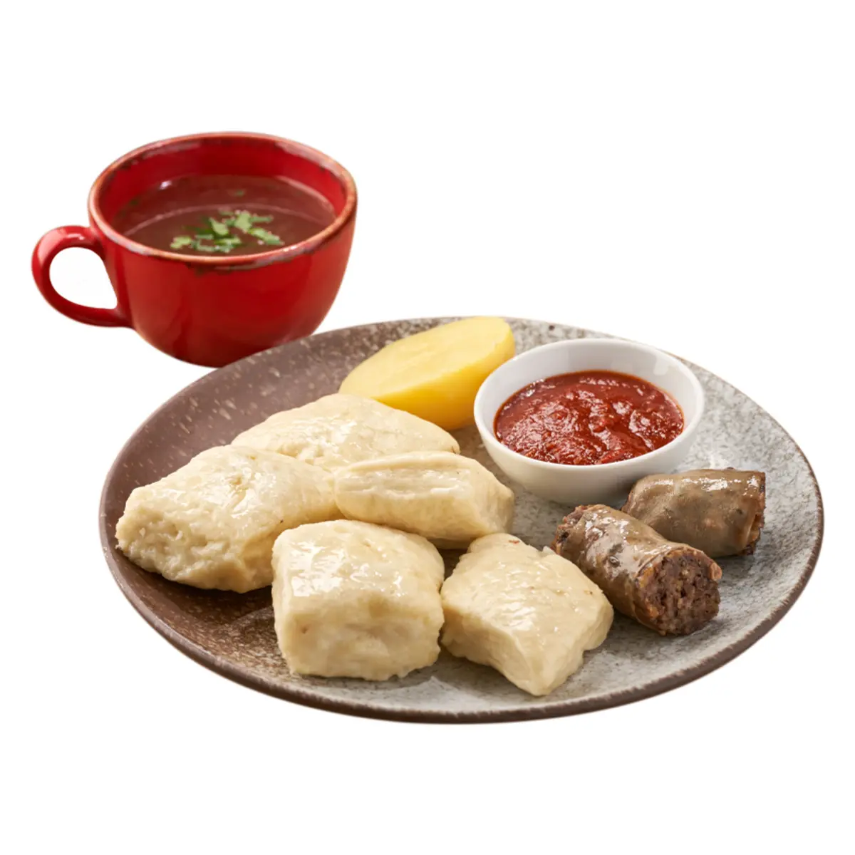 Хинкал аварский с сушеной колбасой