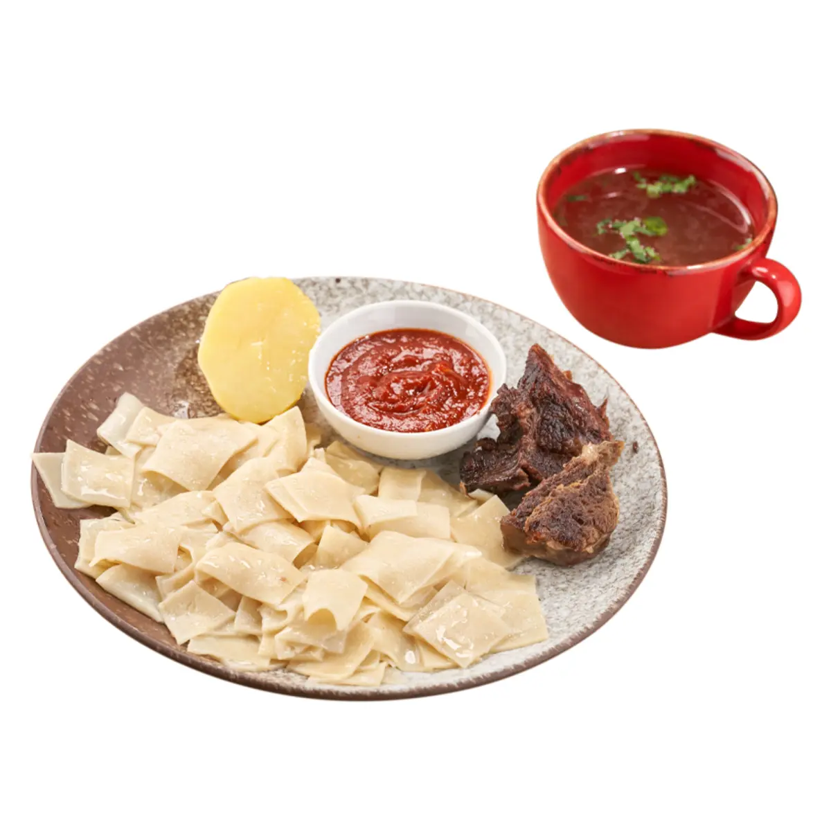 Хинкал тонкий с сушенным мясом