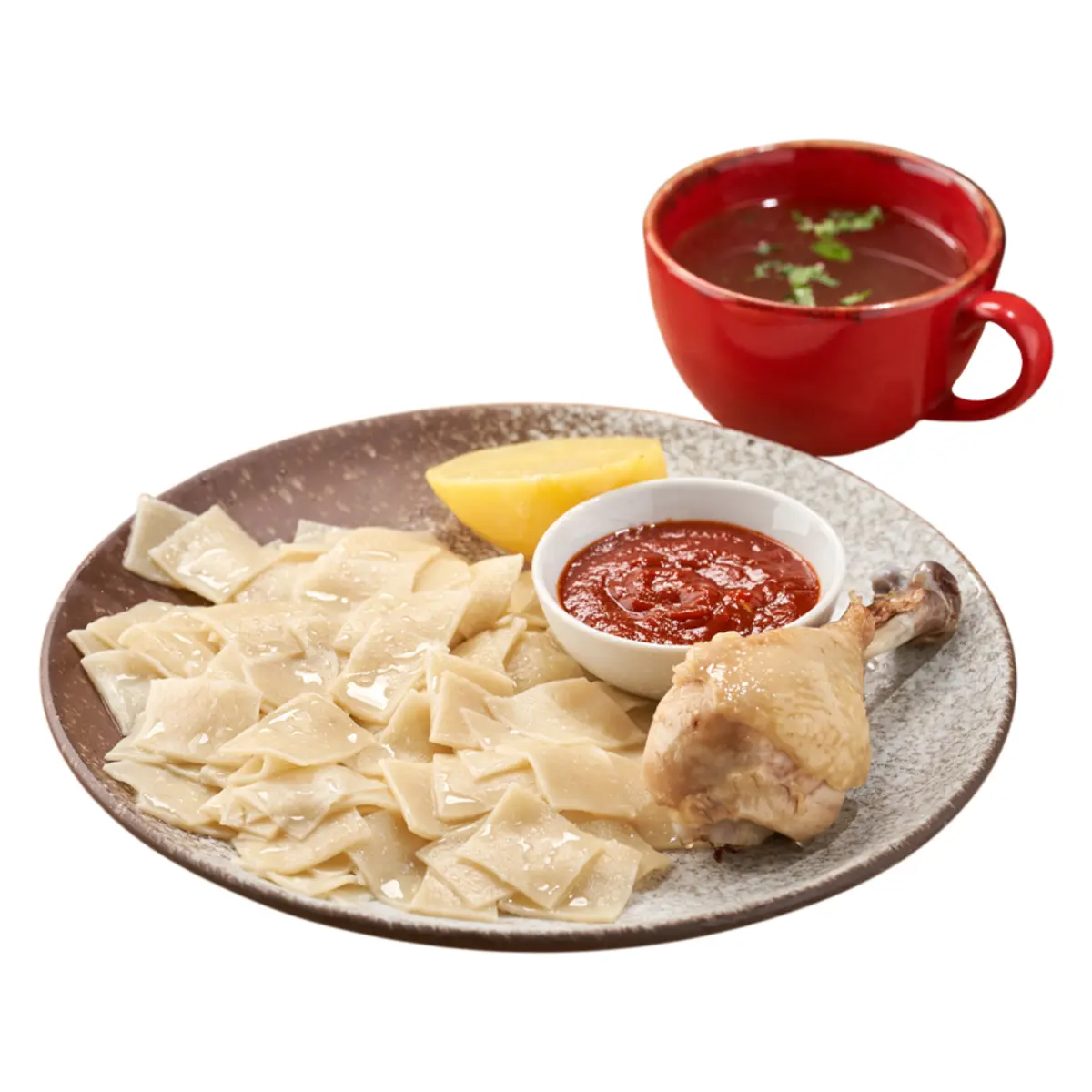 Хинкал тонкий с курицей