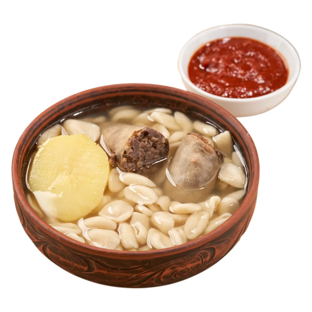 Лакский хинкал с сушеной колбасой