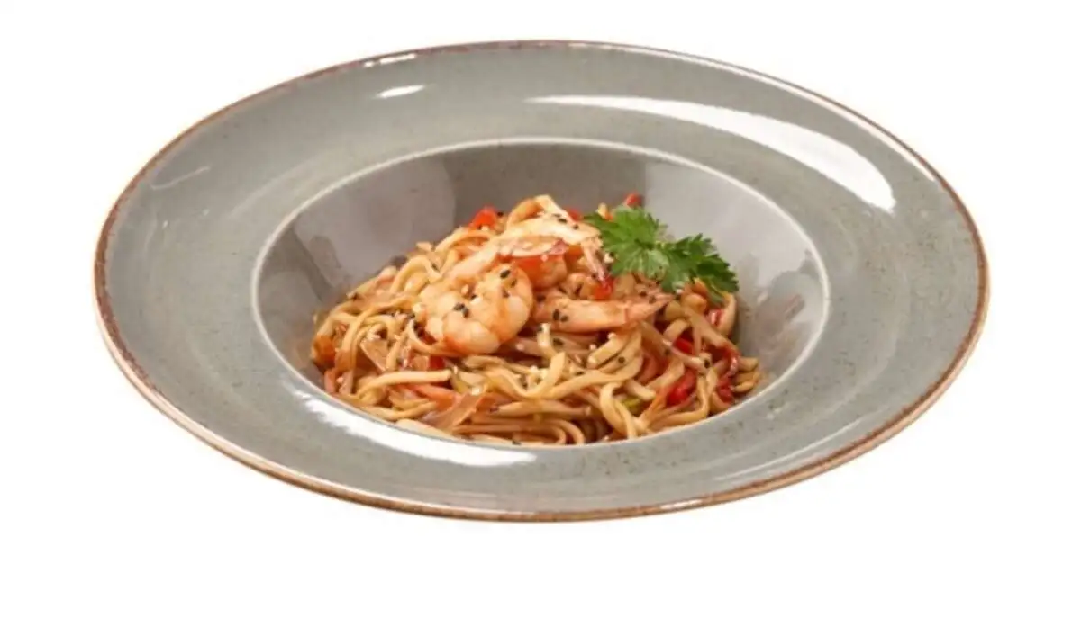 Удон с креветками