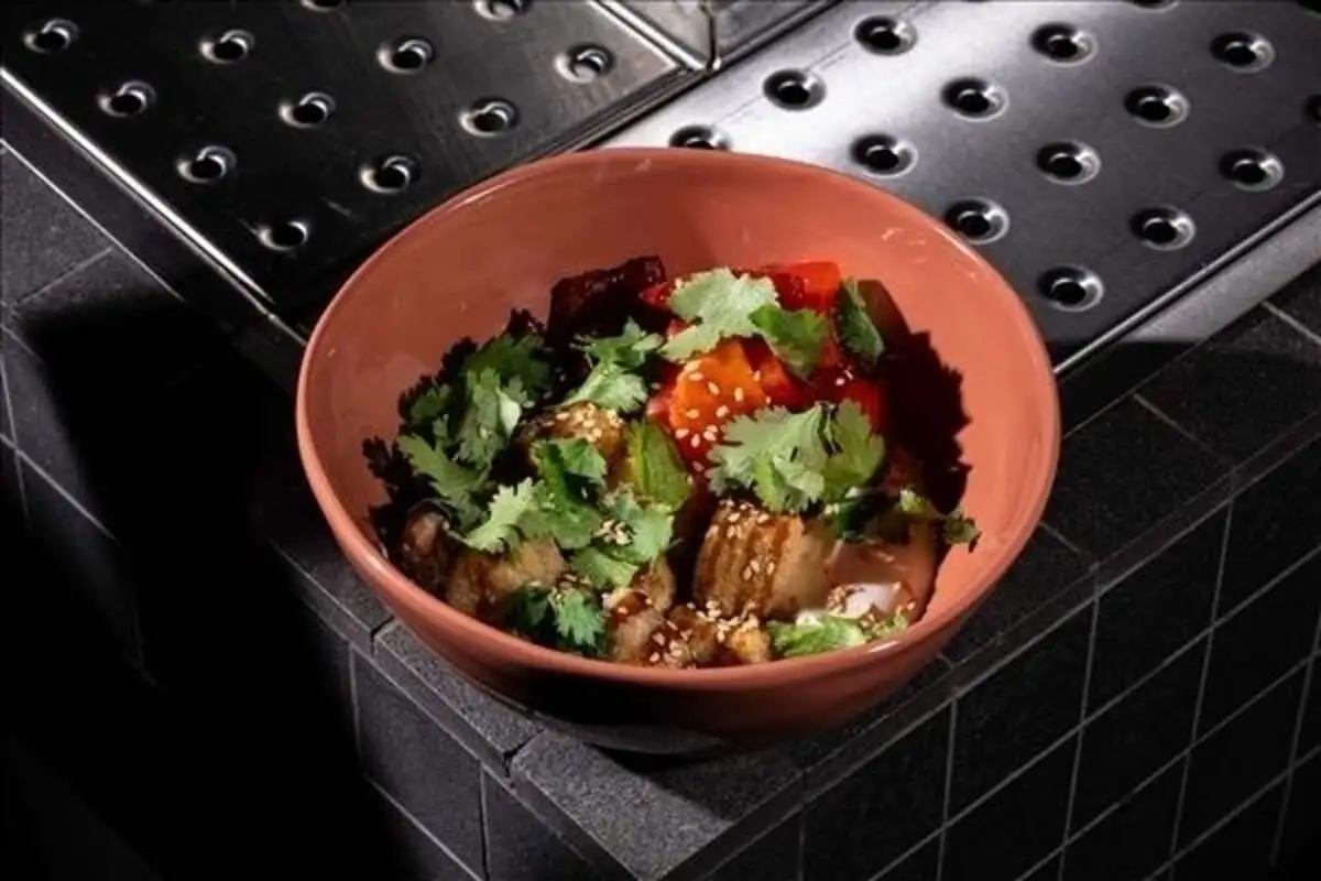 Хрустящий баклажаны, терияки