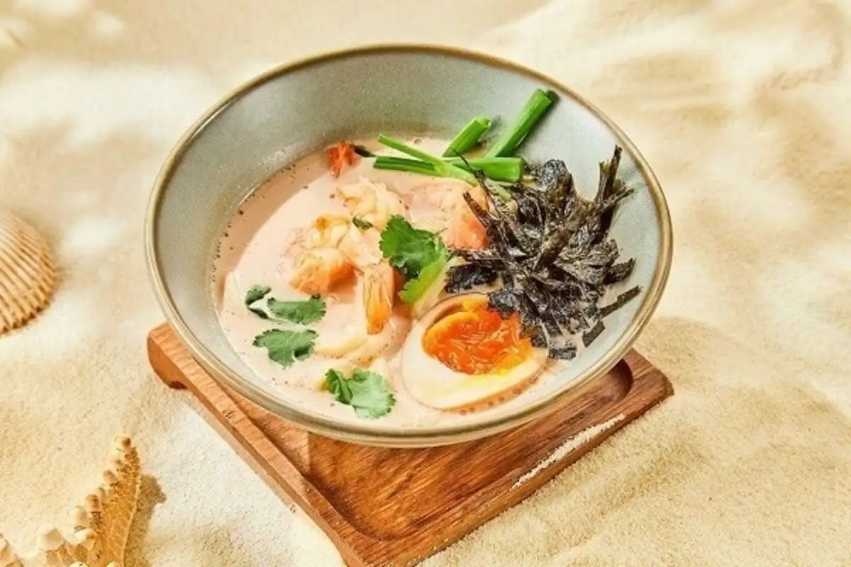 Рамен с креветками