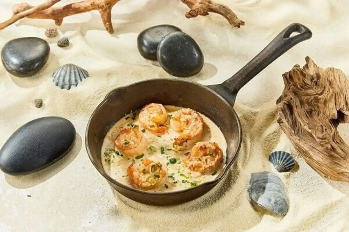 Сковородка с креветками