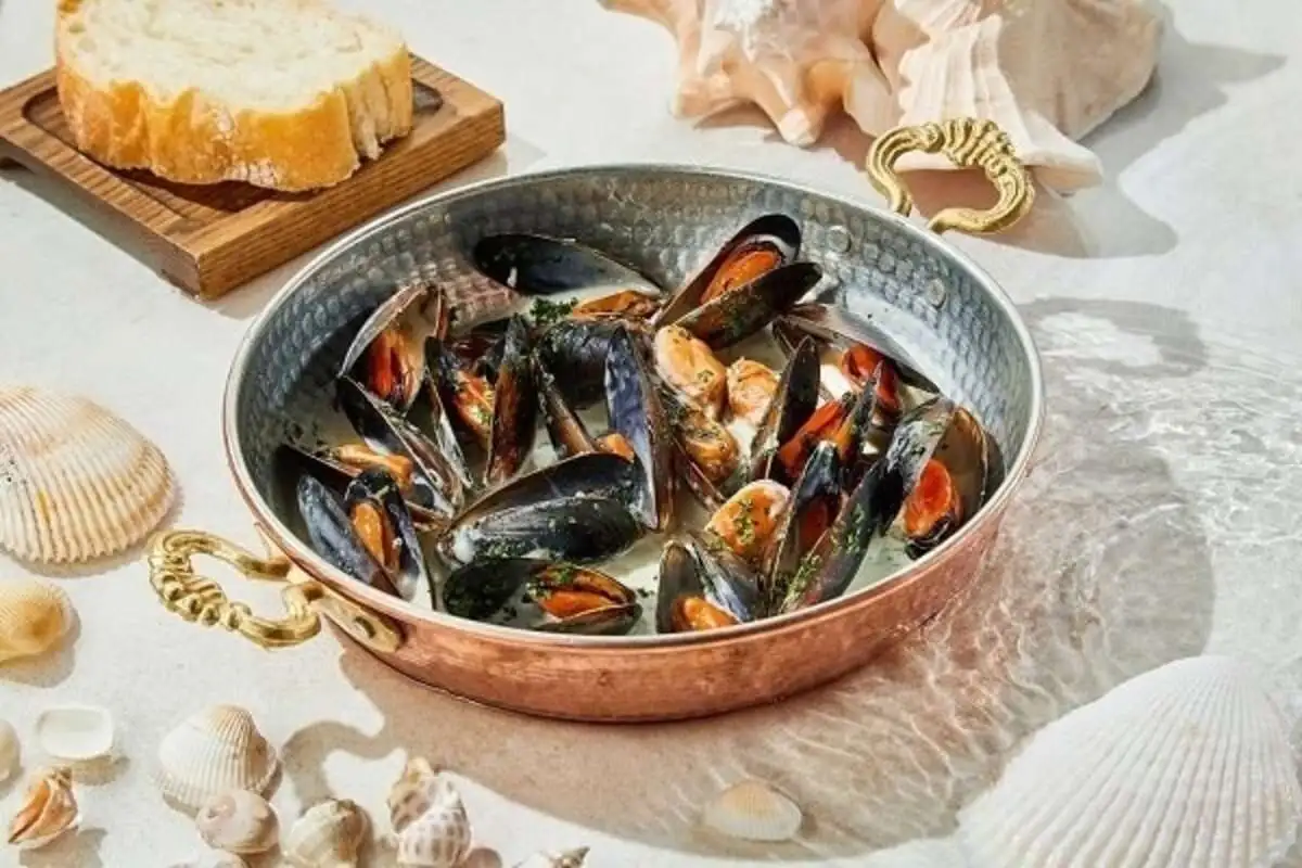 Черноморские мидии в белом вине