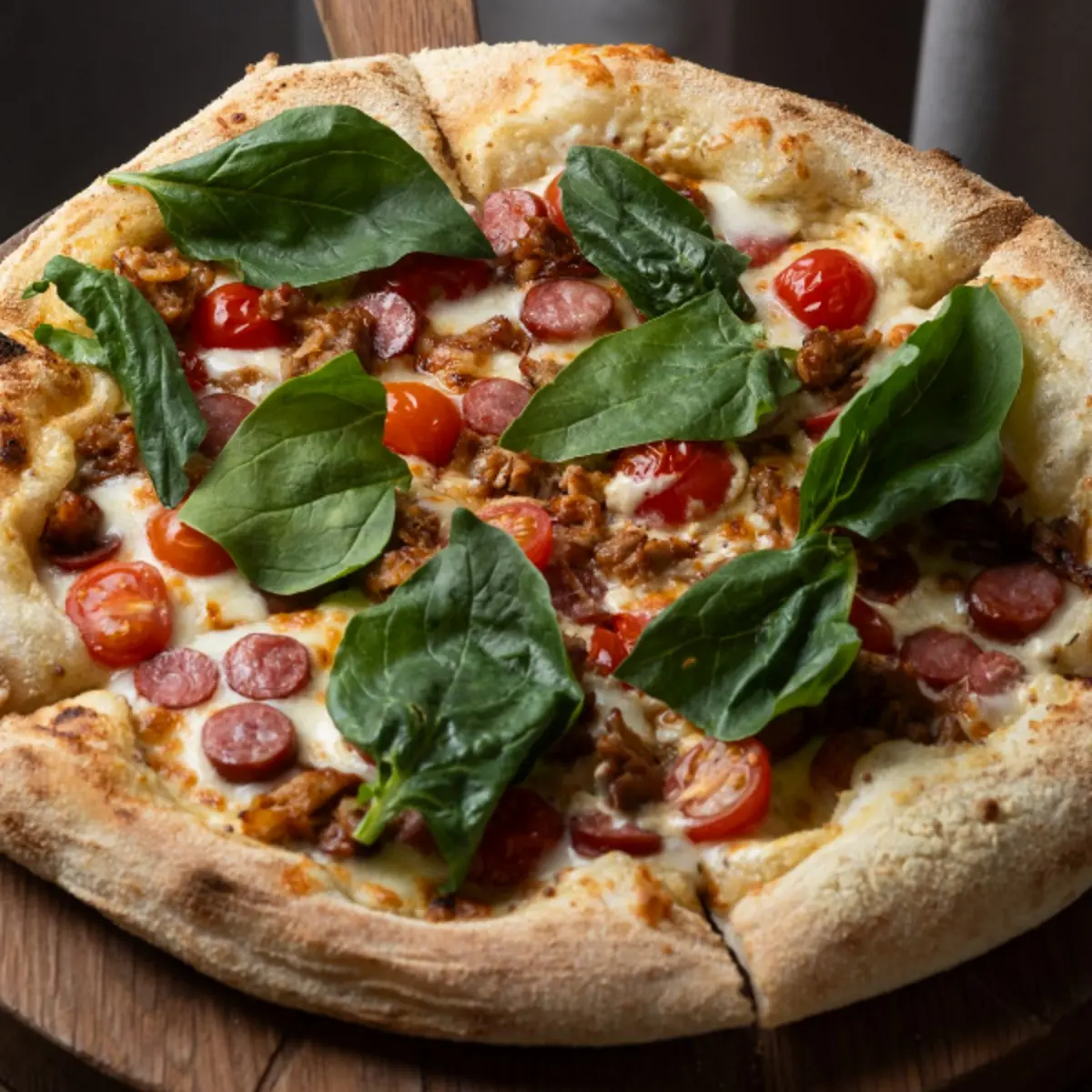 Пицца С ребрами и копчеными колбасками