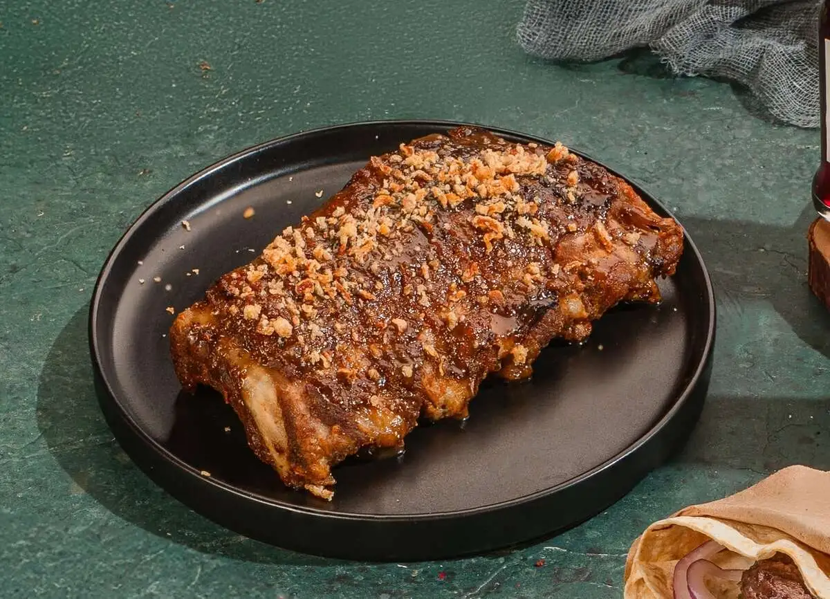 Ребра в медово-горчичном соусе