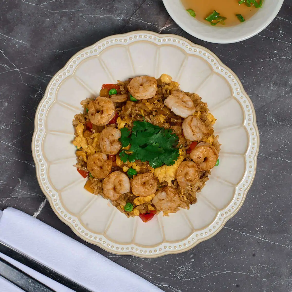 Рис с креветками