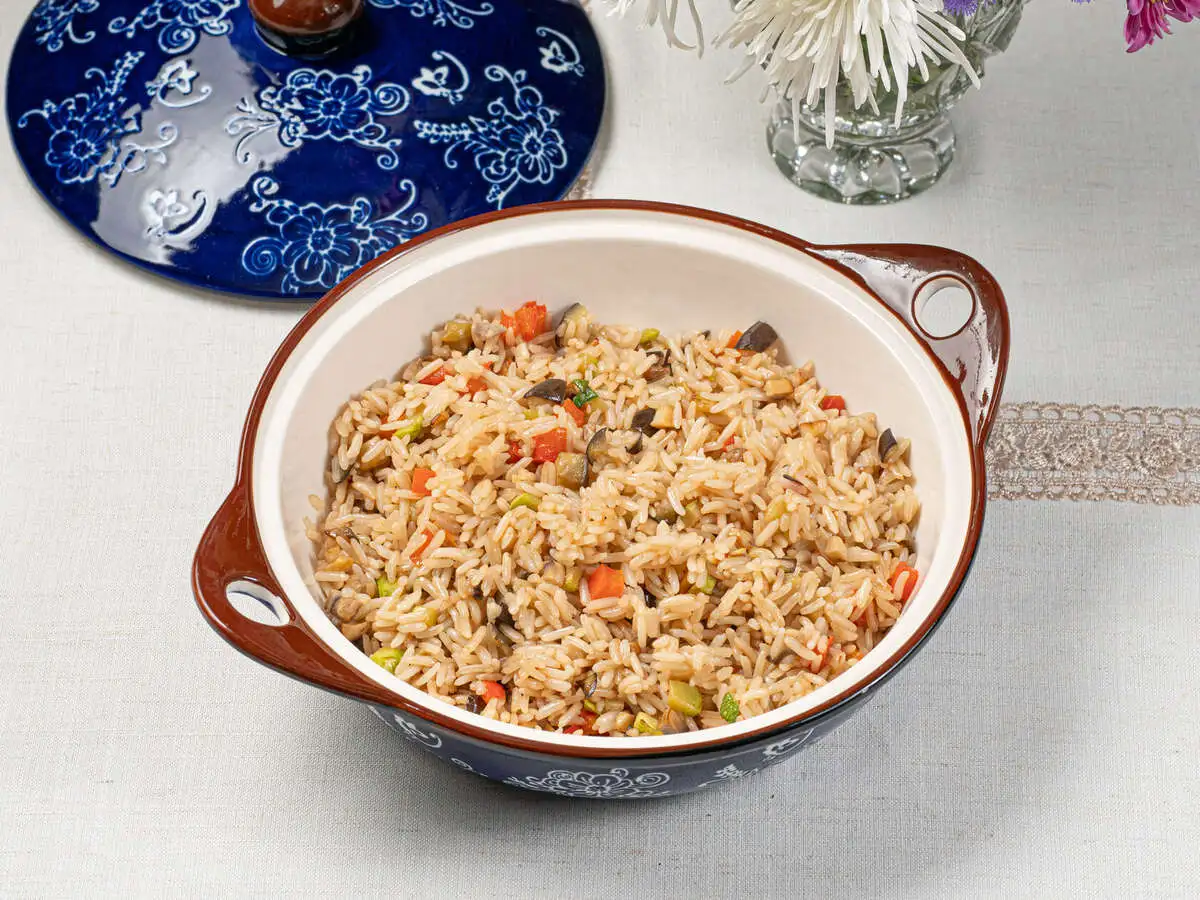 Рис, жареный с овощами