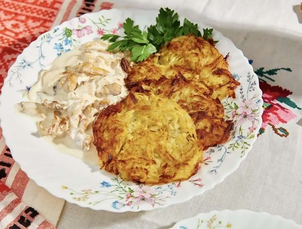 Драники с куриным филе