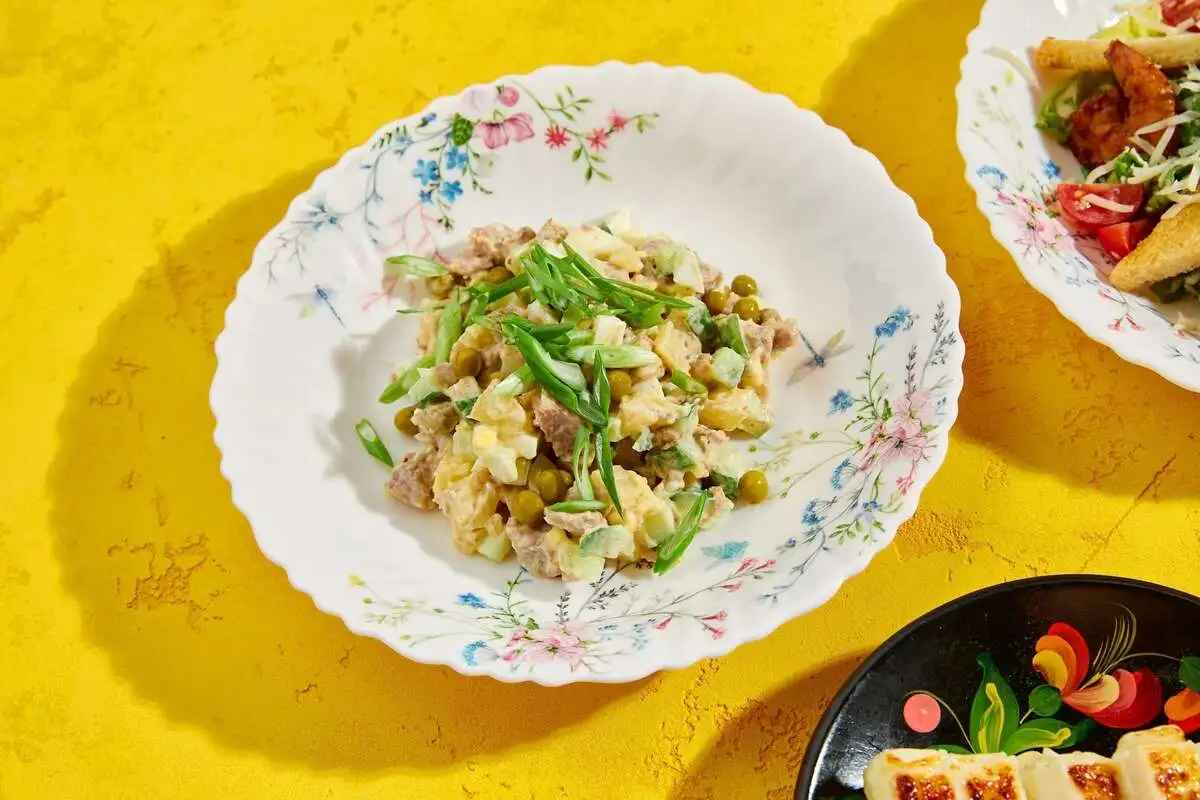 Оливье с говядиной