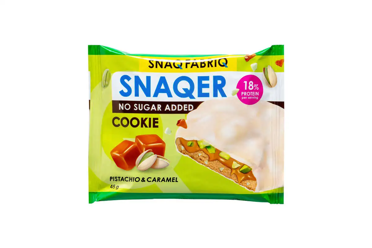 SNAQ FABRIQ Печенье глазированное шоколадное Фисташка и карамель