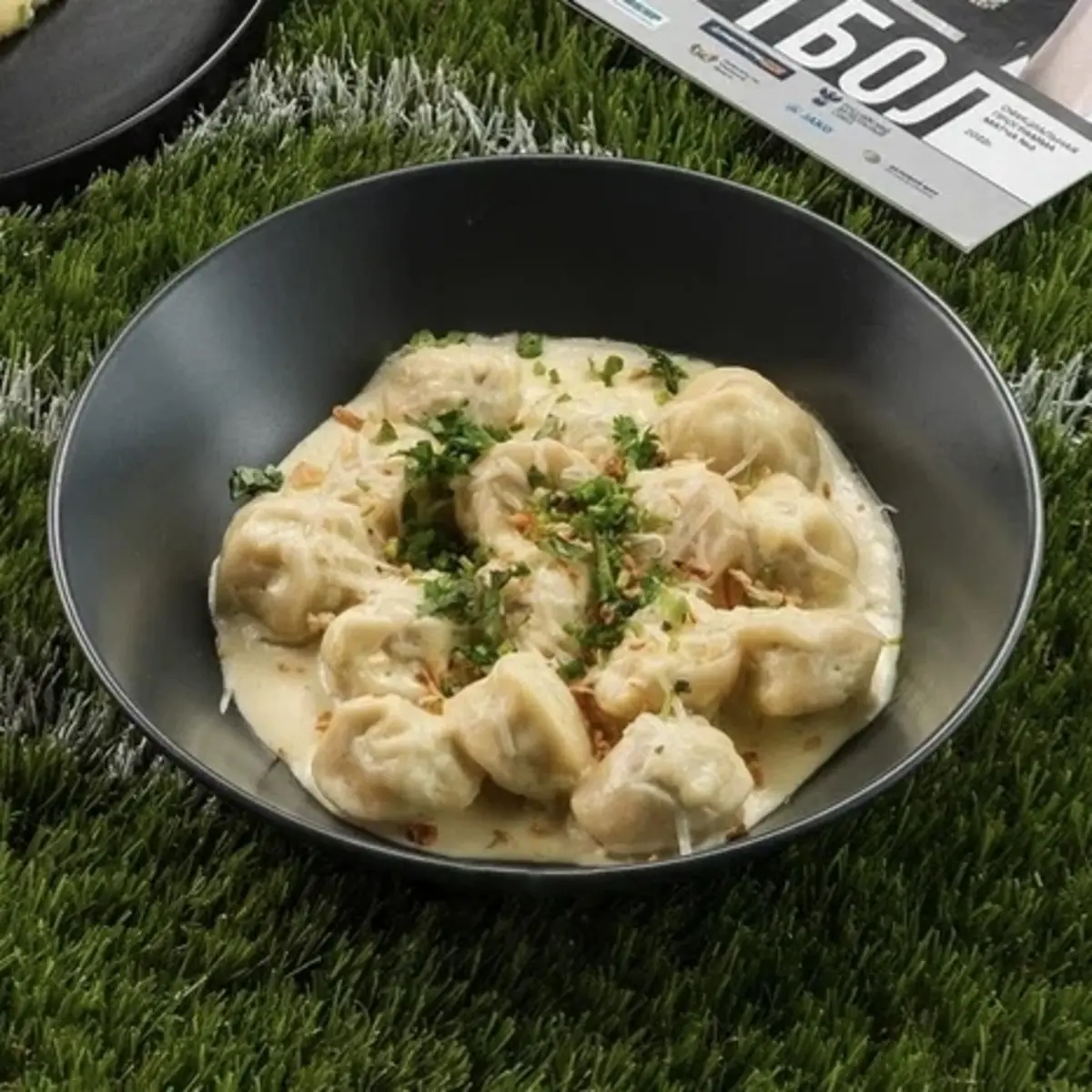 Пельмени в сливочном соусе