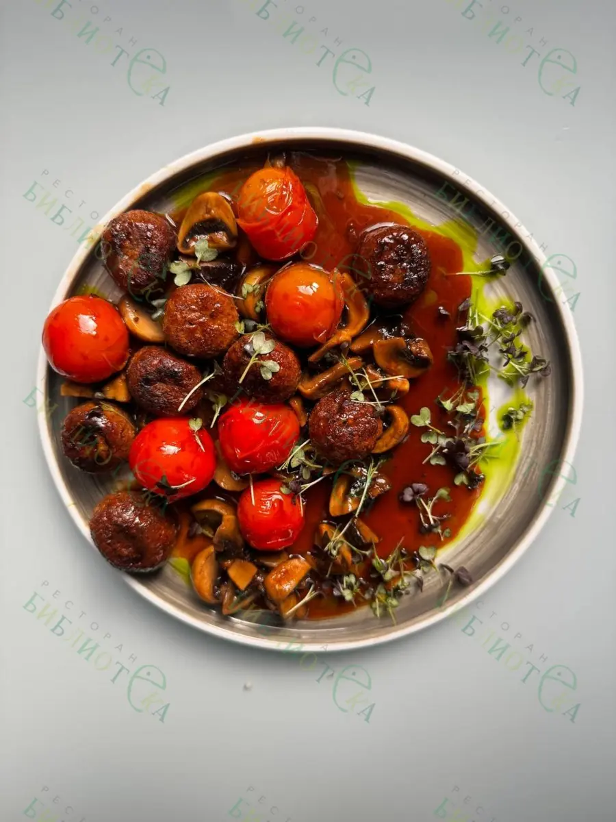 Польпетте с грибами, томатами