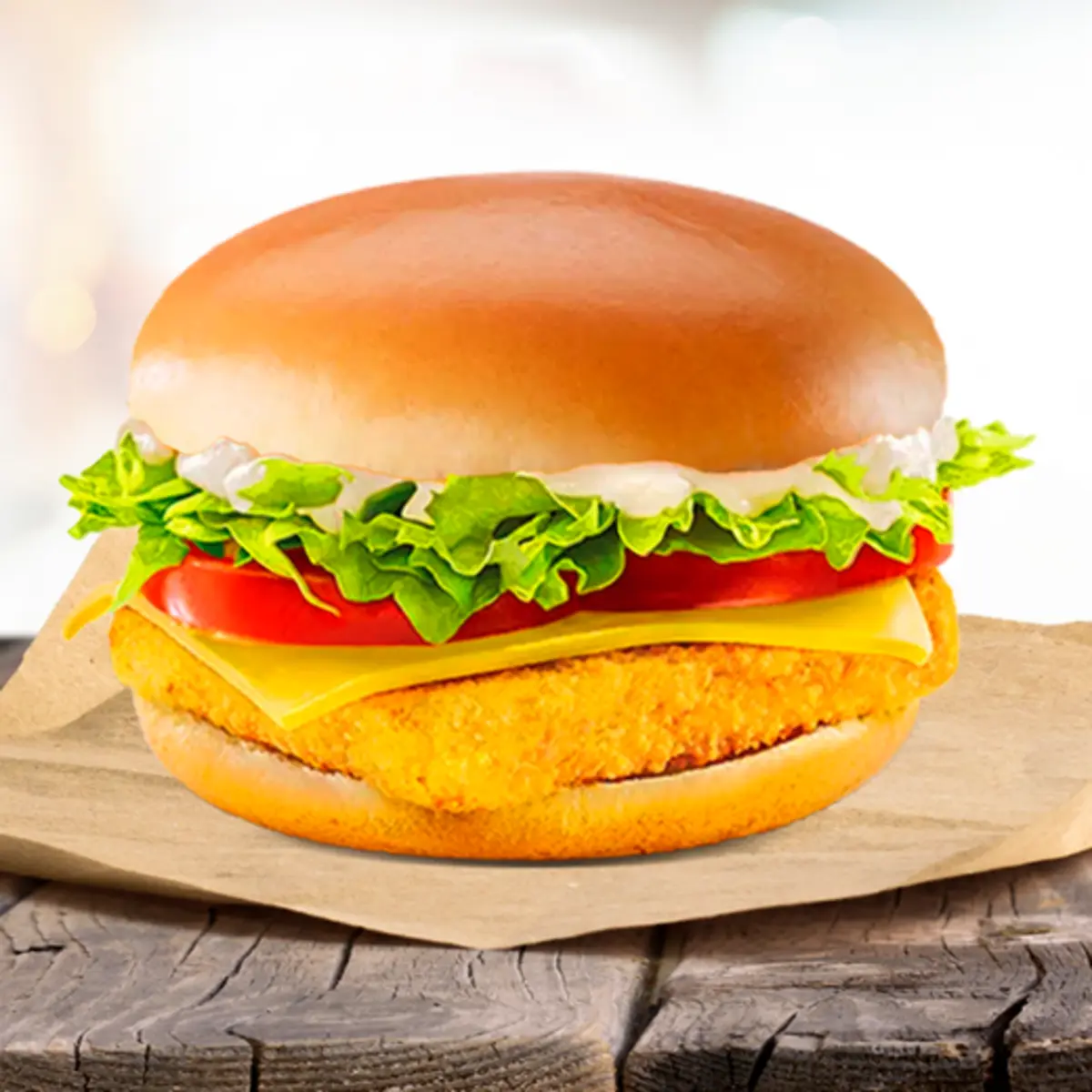 Чикен бургер с маленькой котлетой