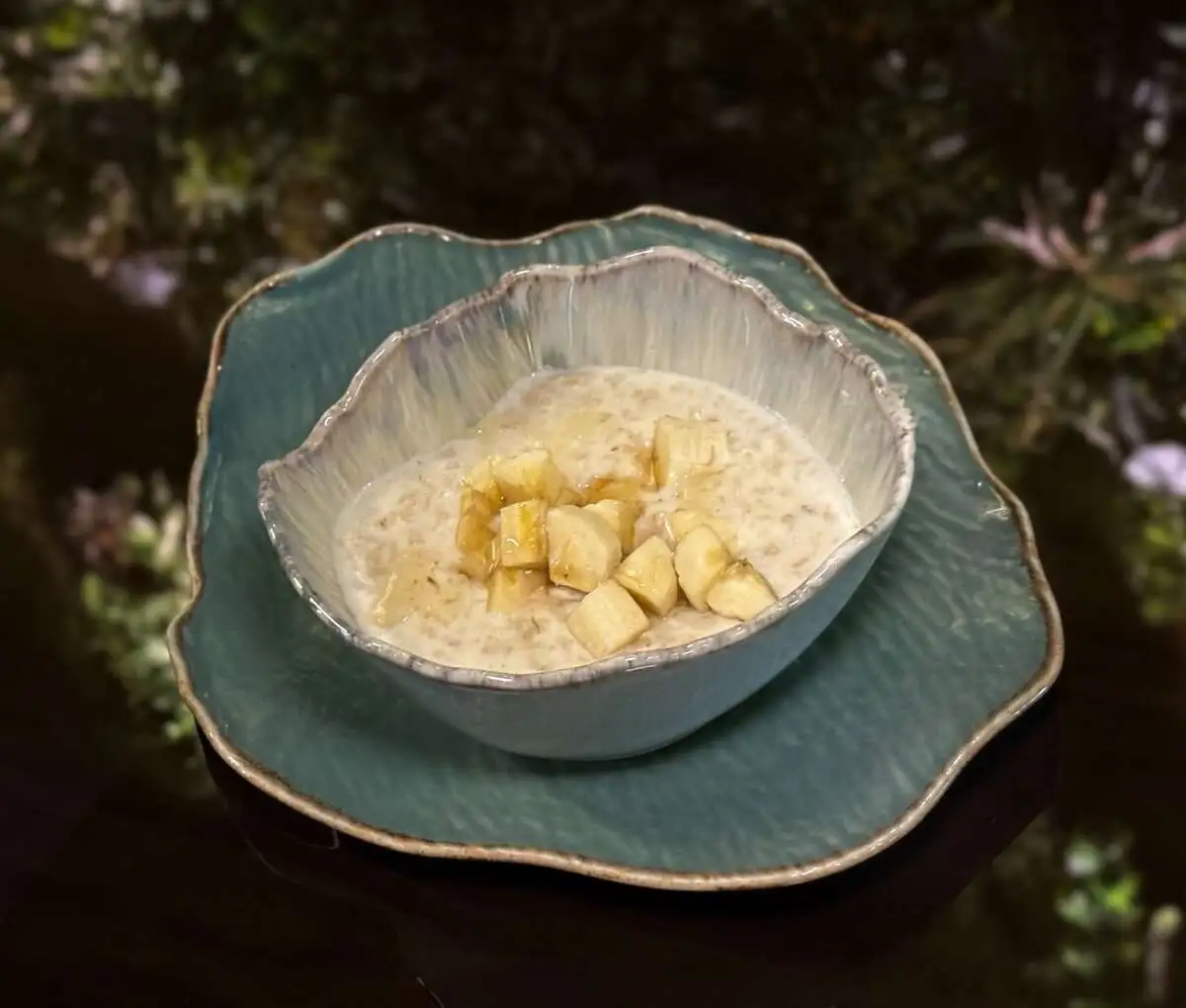 Каша овсяная с бананом и медом/Oatmeal porridge with banana and honey