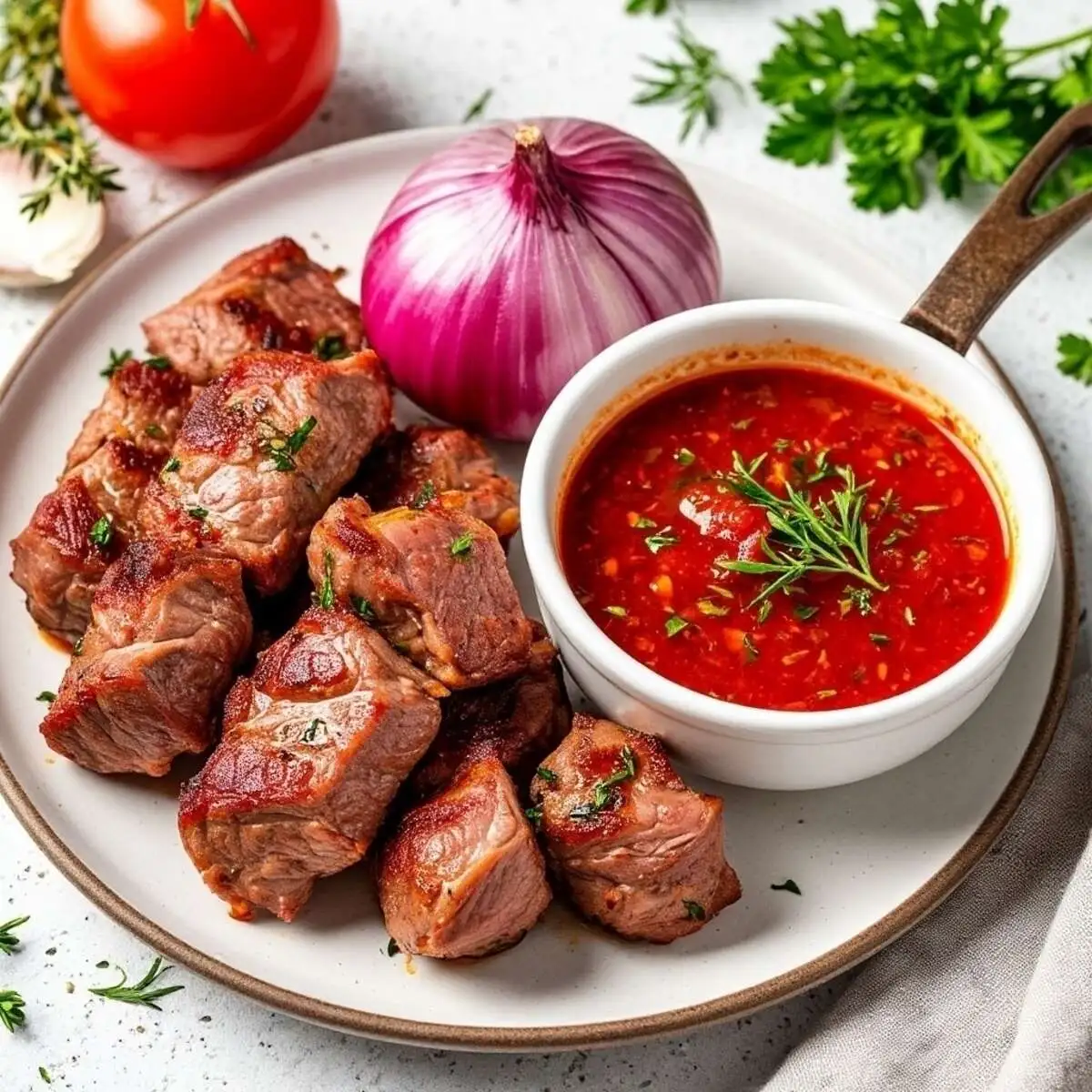 Шашлык из свиной шеи