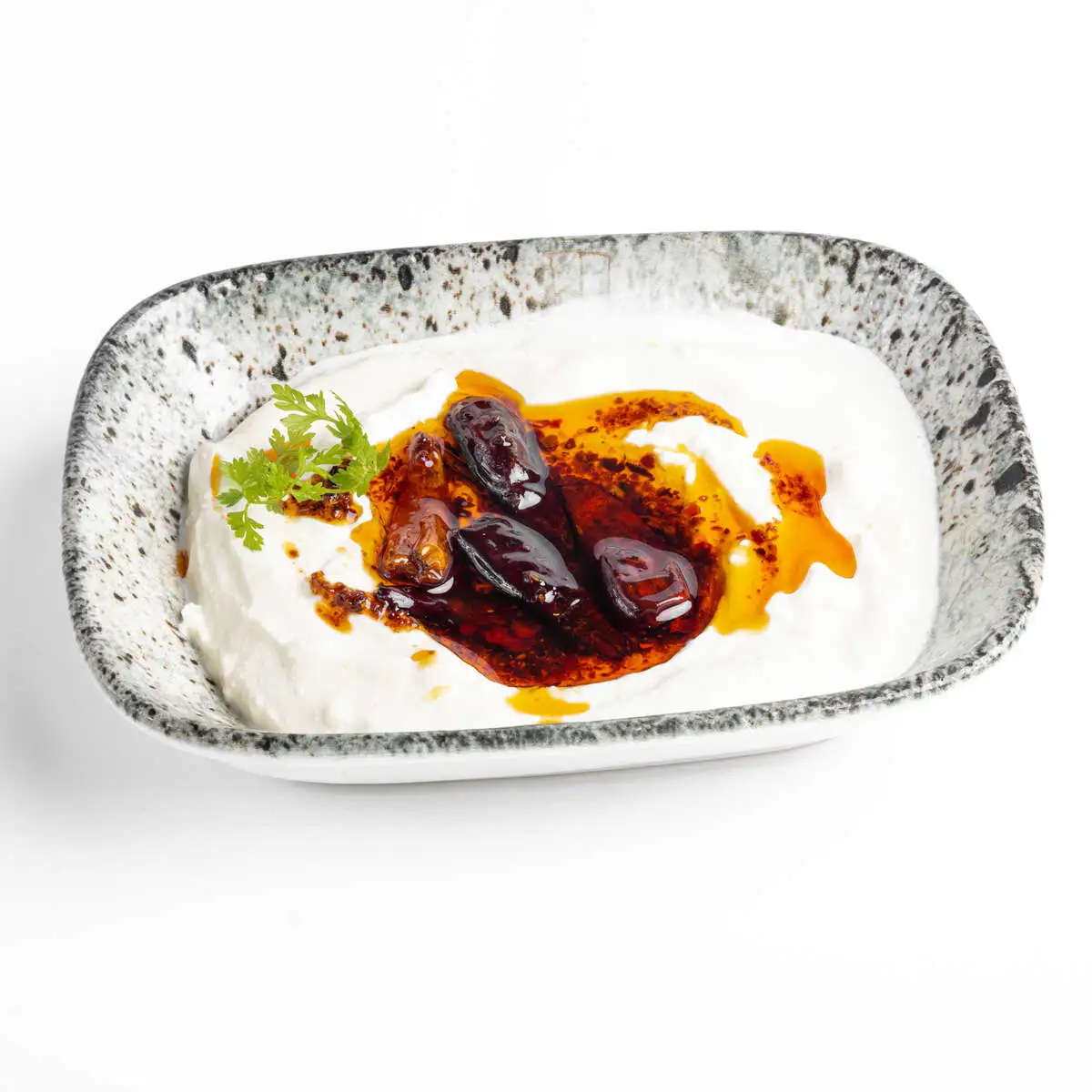 Обжареные ромиро перцы с йогуртом