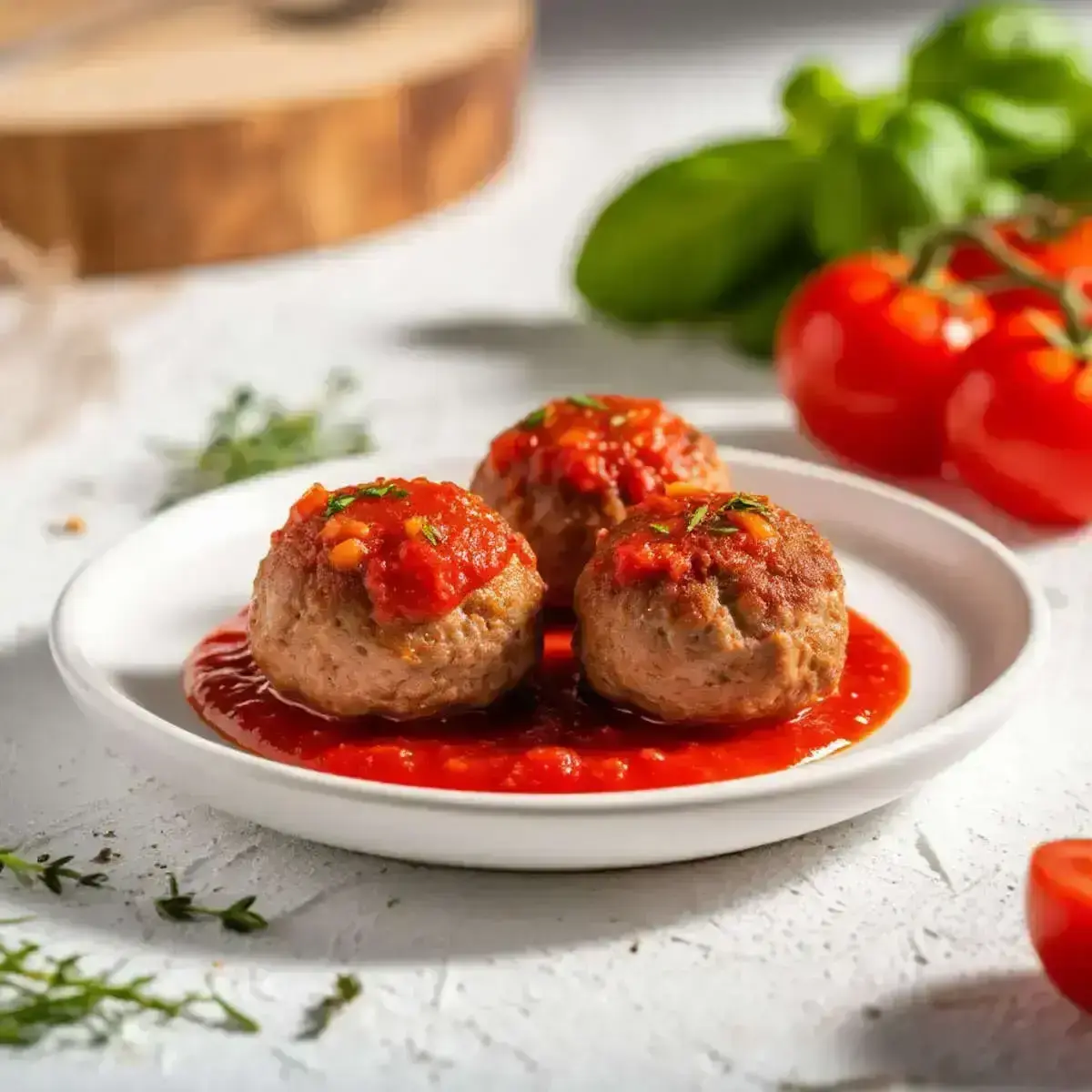 Тефтели из свинины с овощным соусом