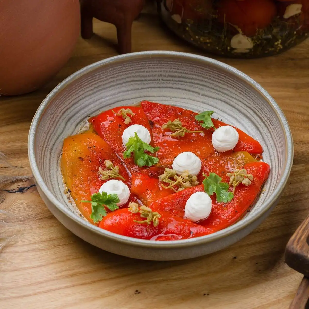 Закуска из печеного перца