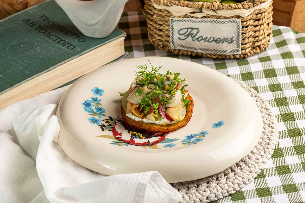 Картофельные драники с груздями 