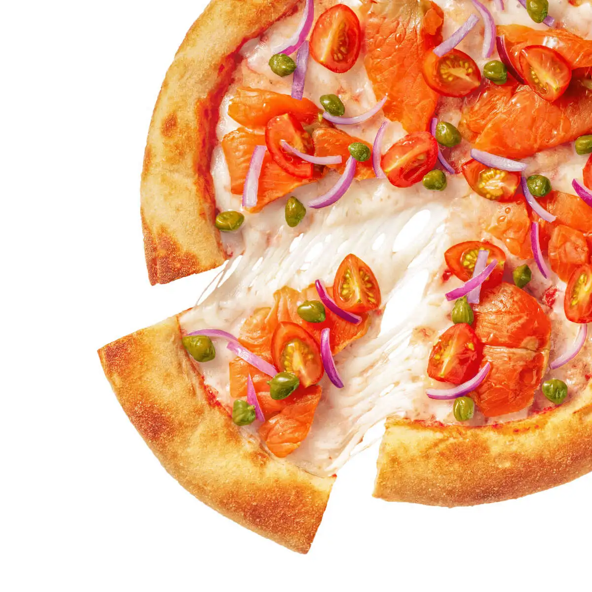 Лосось и каперсы круглая