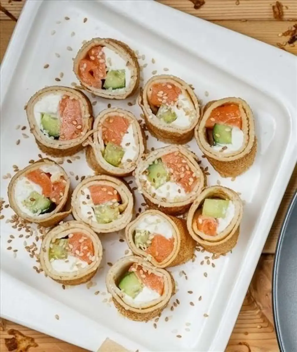 Блины с форелью