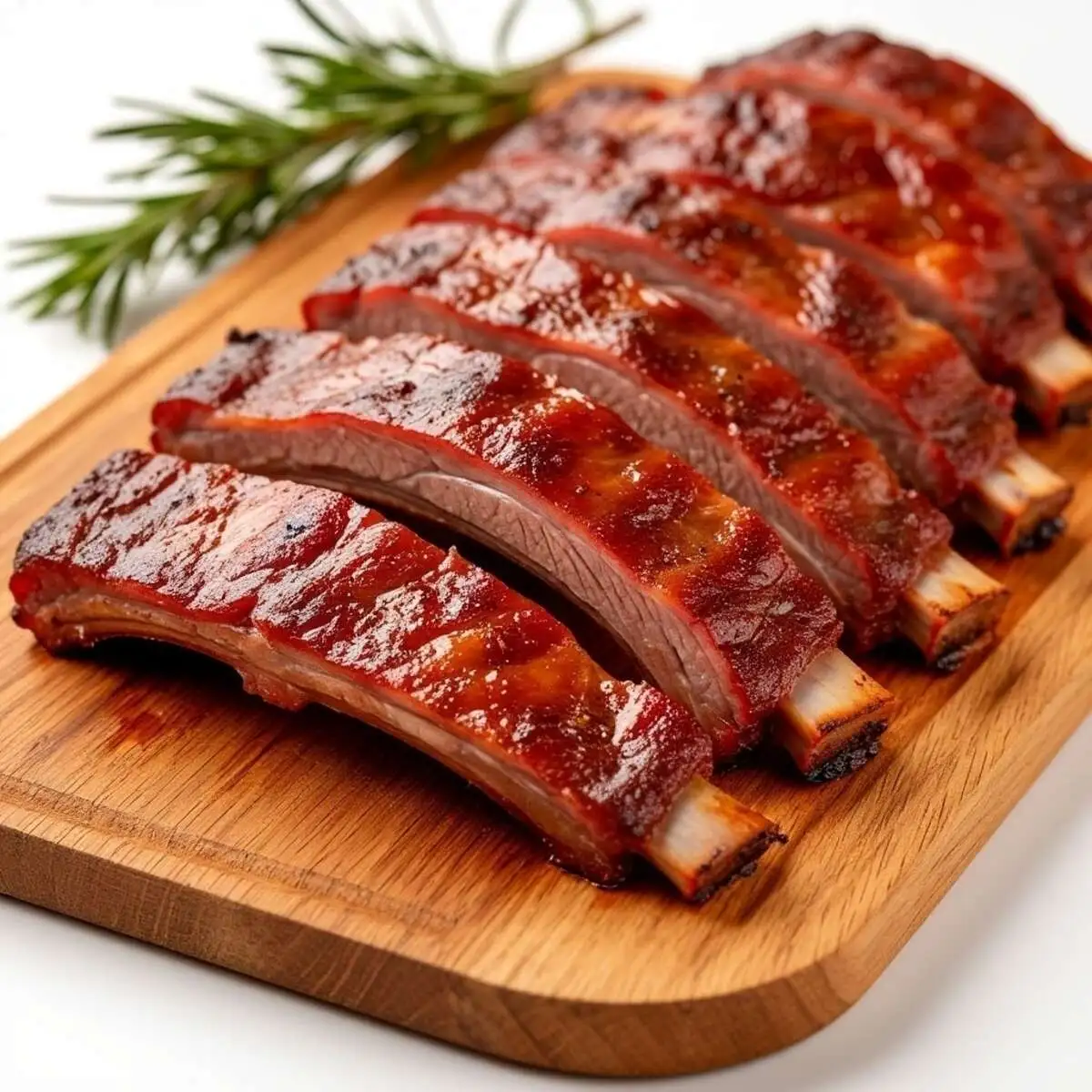 Ребрышки свиные из нашей коптильни с горчицей и хреном