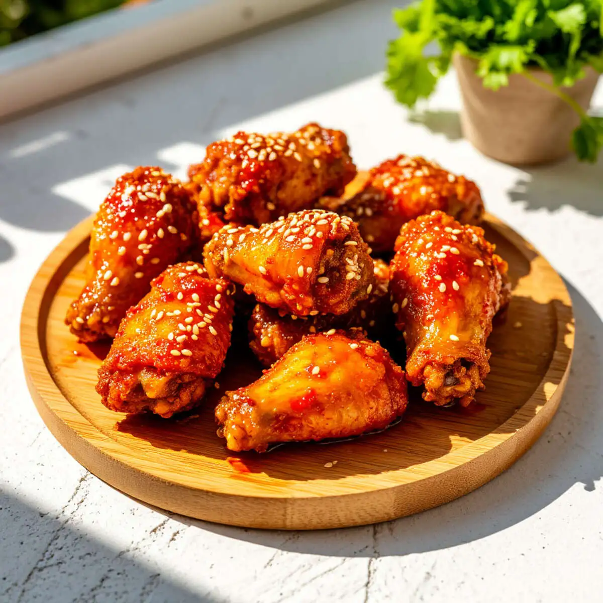 Куриные крылышки с соусом сладкий "Чили"