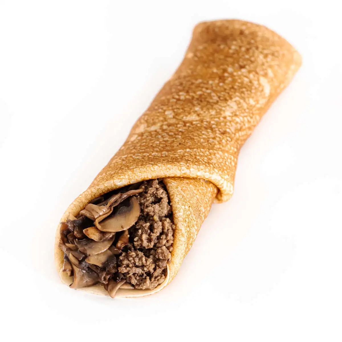 Блинчик с говядиной и грибами