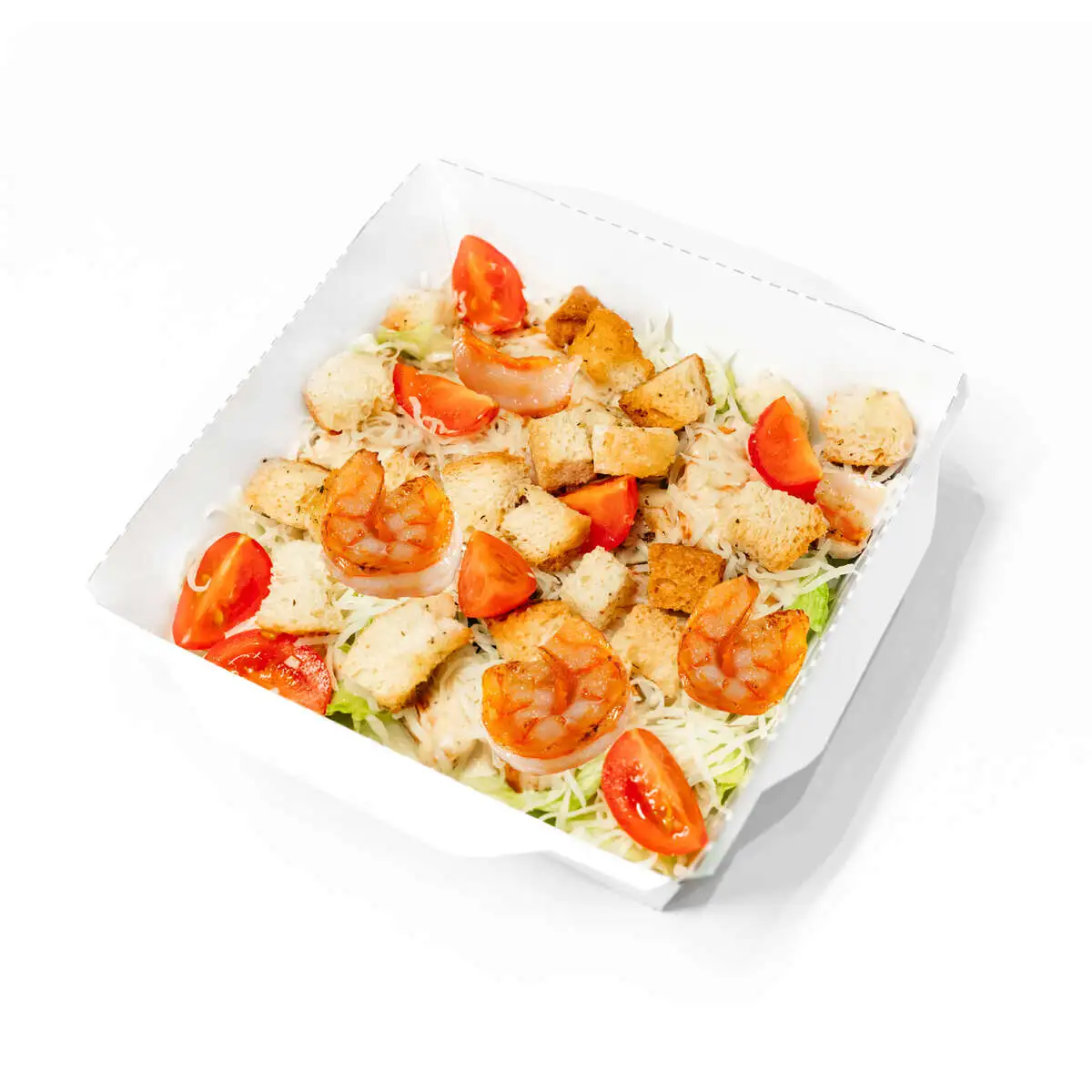 Салат цезарь с креветками 