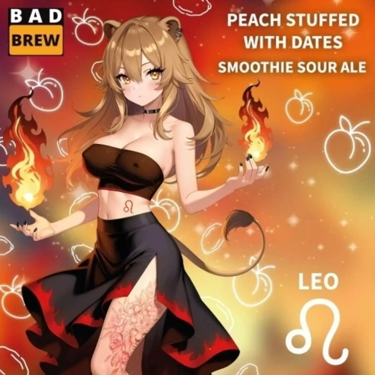 BAD Peach Stuffed with Dates Smoothie Sour Ale