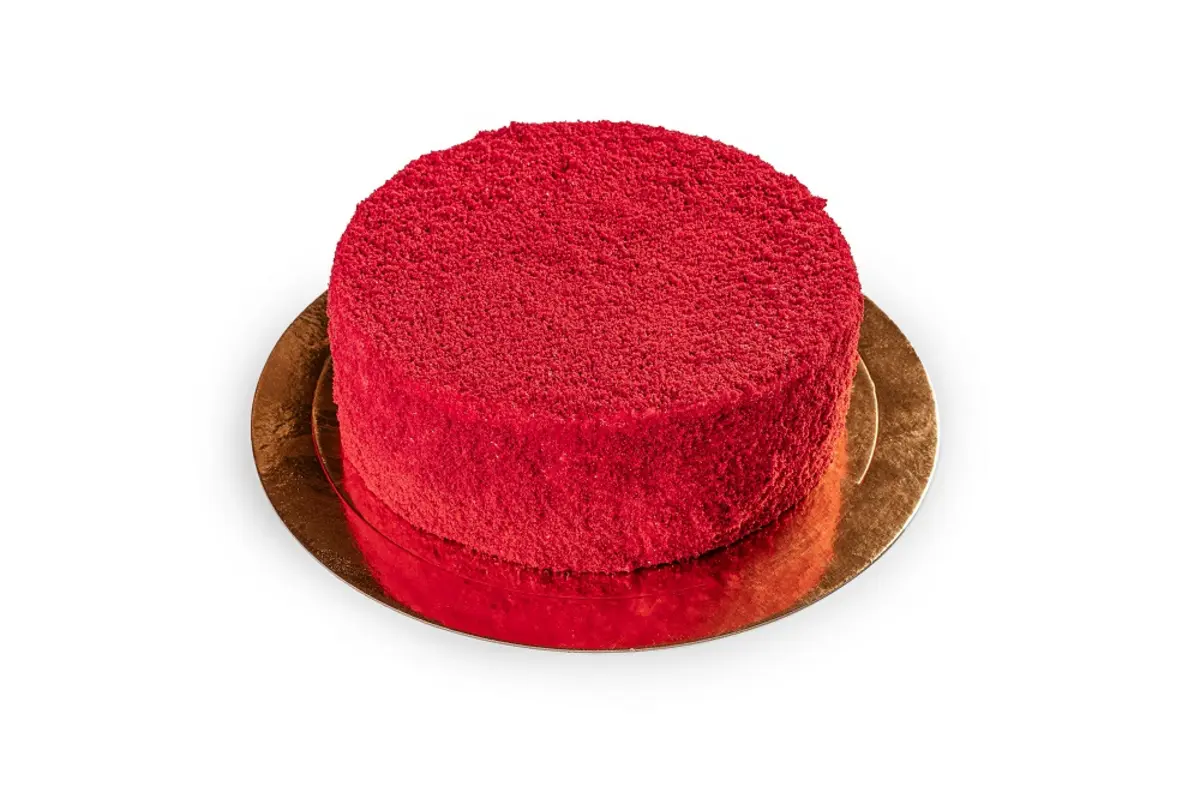 Торт "Красный бархат" с малиной