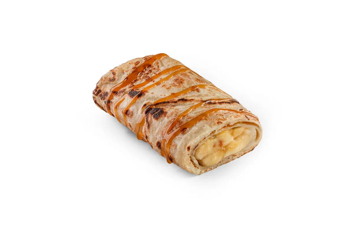 Блин с бананом и карамелью