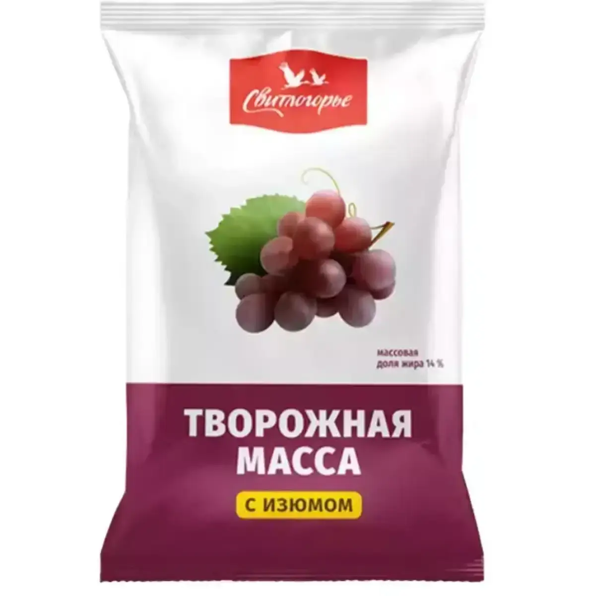 Масса Творожная Свитлогорье с Изюмом 14% 180г(м)