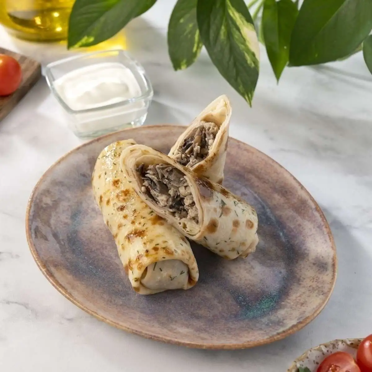 Блины с курицей и запеканка