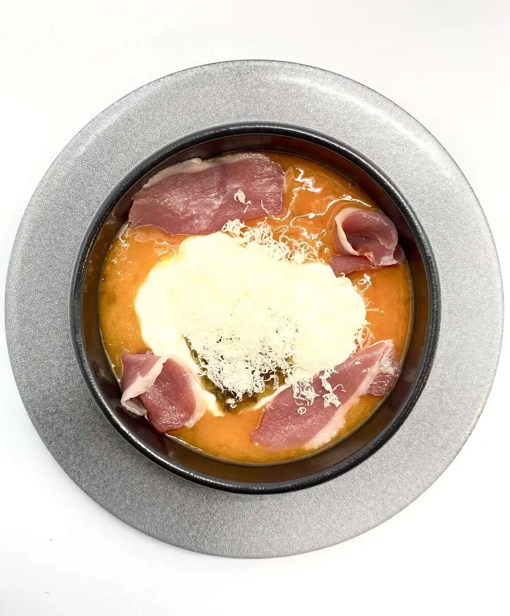 Хурма*страчателла*хамон из утки