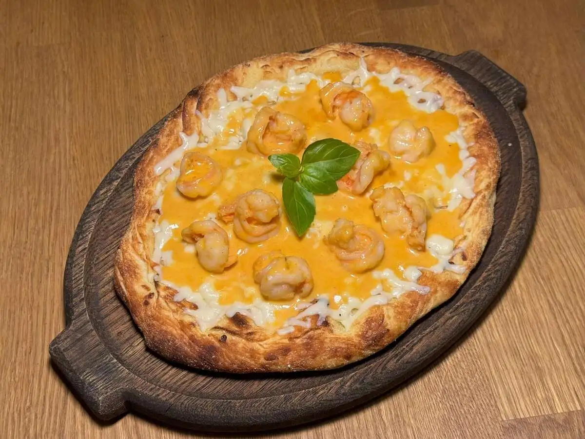 Лепёшка с креветками 