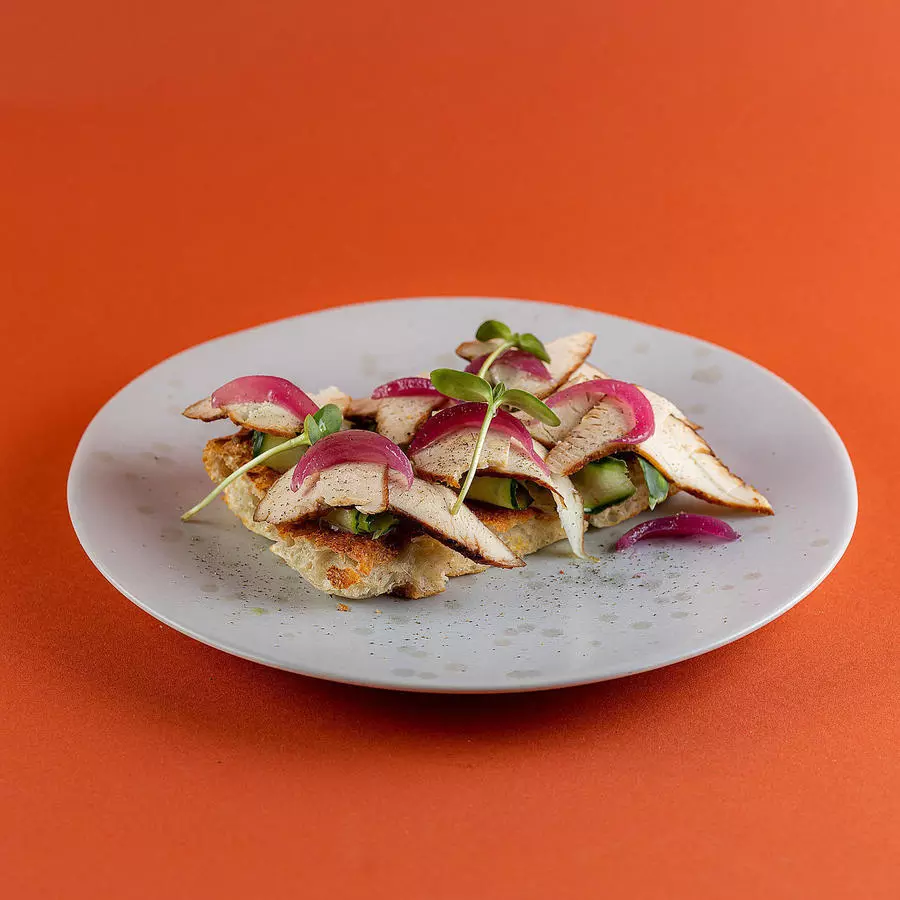 Смореброд с курицей