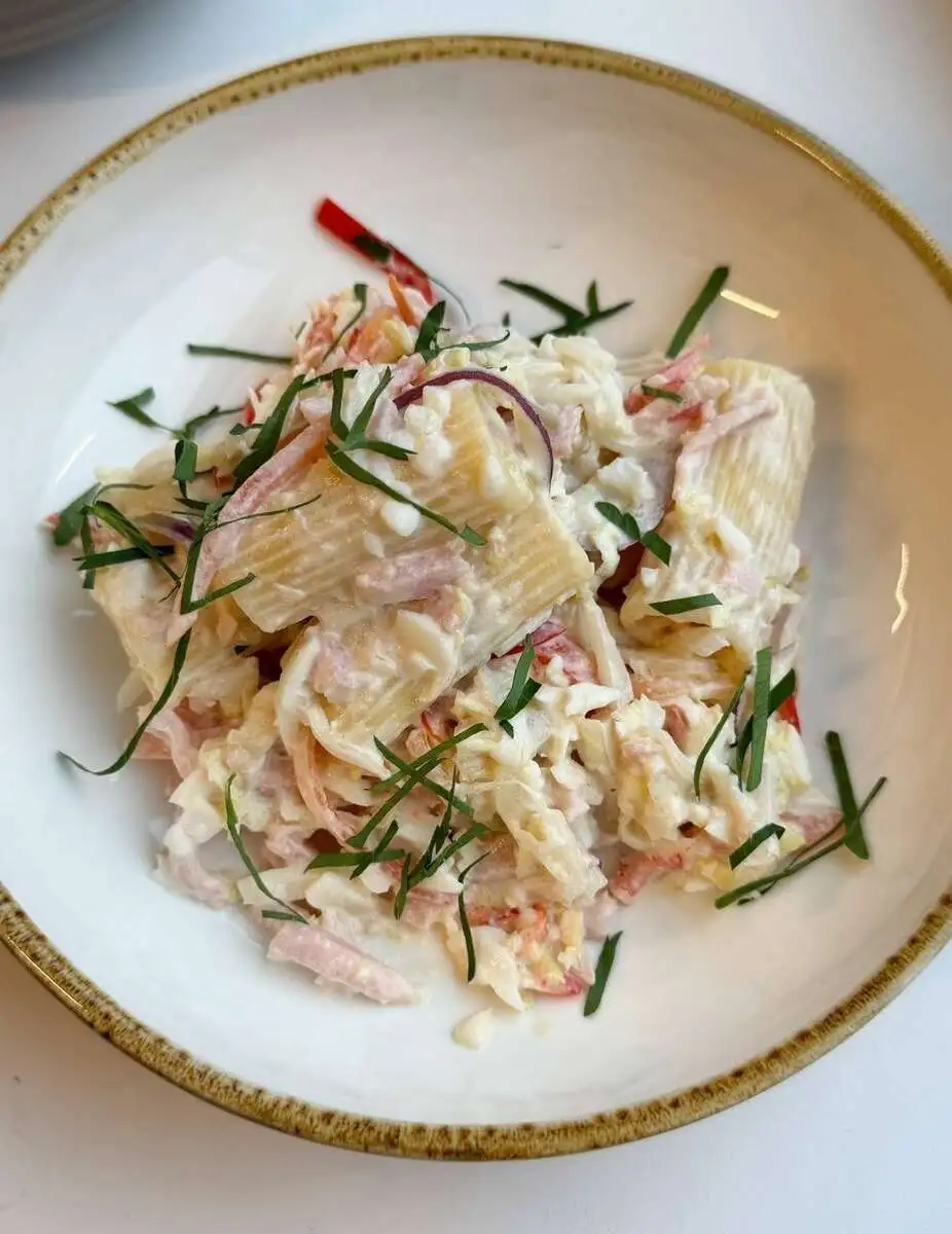 БО С ветчиной, болгарским перцем и ригатони 200 гр.