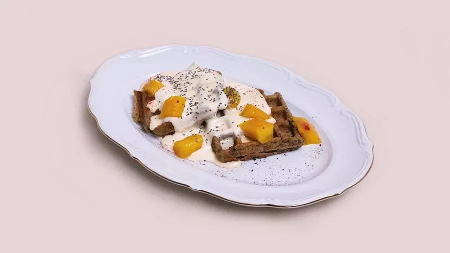 Вафли с кремом Сабайон