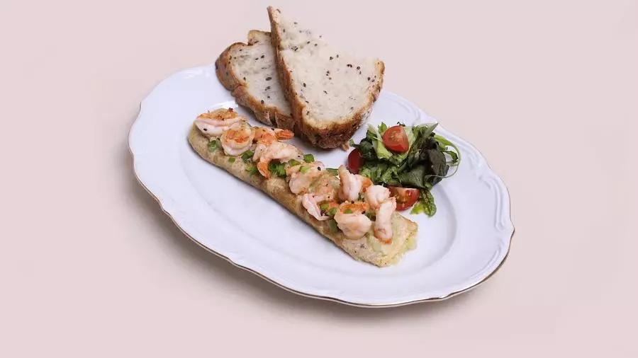 Омлет с креветками