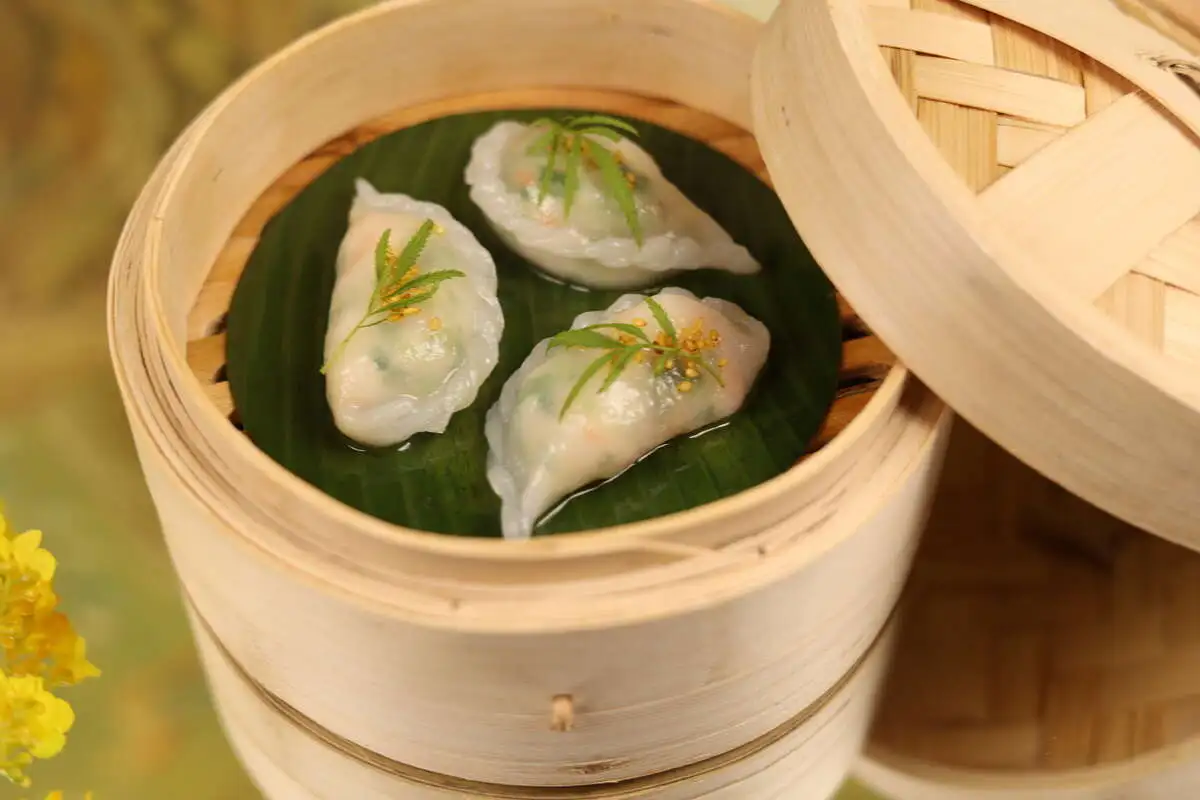 Дим-самы с креветками и грибами шиитаке