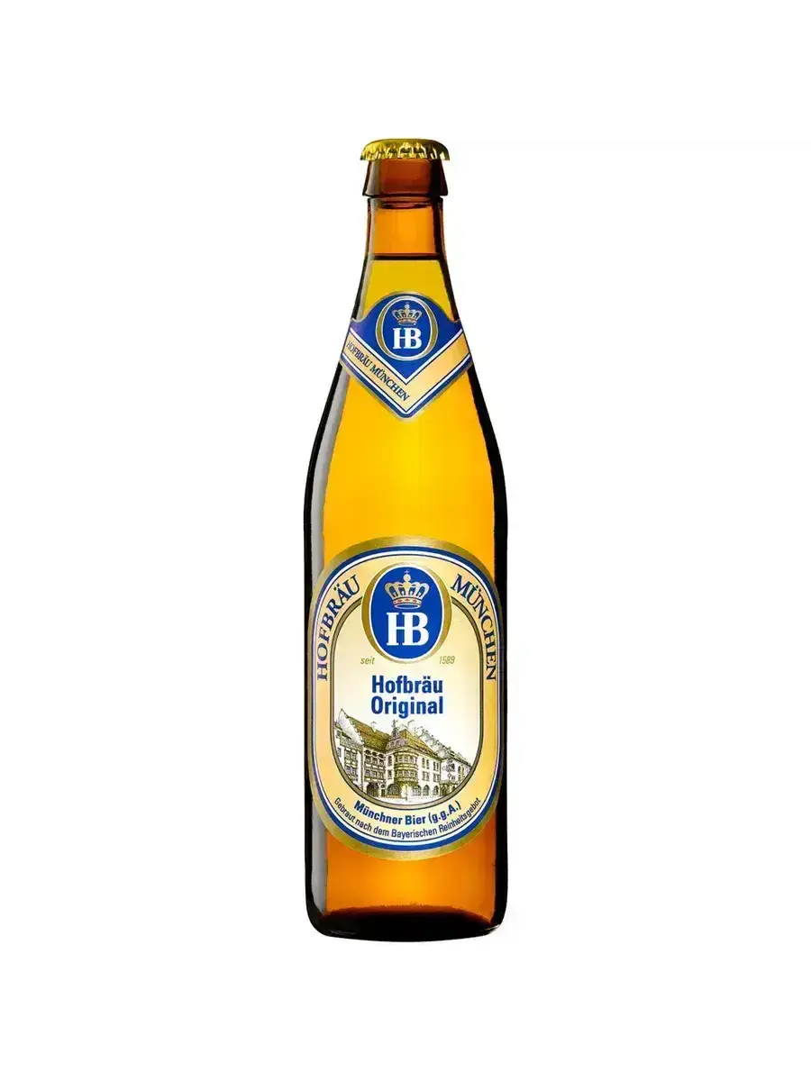Пиво Хофброй Оригинал Светлое 5,1% 0,5Л СТ/Б