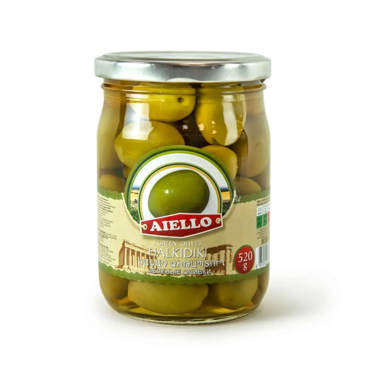 Оливки с косточкой AIELLO 520г(м)